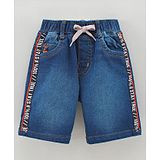 Little Kangaroos Bermuda Shorts Text Print - Dark Blue