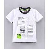 Little Kangaroos Half sleeves Tshirt Text Printed - White