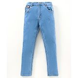 Little Kangaroos Full Length Solid Denim Jeans - Blue