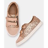 TUSKEY Glitter Partywear Sneaker-Rose Gold