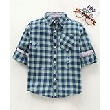 Under Fourteen Only Full Sleeves Checked Shirt - Blue