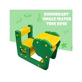 Ehomekart Kids Single Seater Plastic Finish School Activity Study Desk - Green Yellow