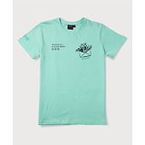 GINI & JONY Gini And Jony Half Sleeves T Shirt Placement Print- Green