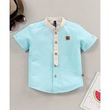 Little Kangaroos Half Sleeves Cotton Shirt - Blue