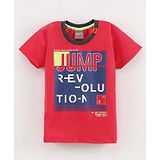 Little Kangaroos Half Sleeves Printed T Shirt - Red