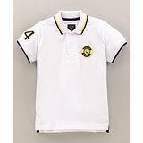 Allen Solly Juniors Half Sleeves T-Shirt Logo Patch - White