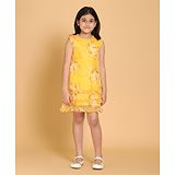 Piccolo Sleeveless Floral Print Dress - Yellow