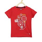 Allen Solly Juniors Half Sleeves T-Shirt Iron Man Print - Red