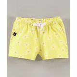 Allen Solly Juniors Shorts Flower Print - Yellow