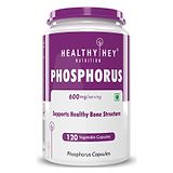 Healthy Hey Nutrition Phosphorus Support Bone Health 600mg - 120 Capsules