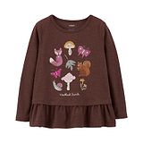 Carters Carter's Woodland Friends Peplum Jersey Tee - Brown