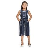 Peppermint Sleeveless Striped Jumpsuit - Navy Blue