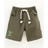 Little Kangaroos Knee Length Solid Bermuda - Olive