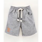 Little Kangaroos Knee Length Solid Bermuda - Melange Grey