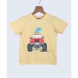 Beebay Short Sleeves Vehicle Print Tee - Yellow