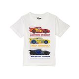 Disney By Wear Your Mind Half Sleeves Cars Print Tee - White