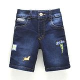 Little Kangaroos Knee Length Denim Bermuda - Blue