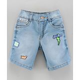 Little Kangaroos Knee Length Denim Bermuda - Blue