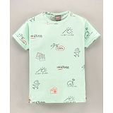 Little Kangaroos Half Sleeves Printed T Shirt - Blue