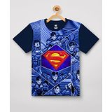 Kidsville Superman Featured Half Sleeves Tee - Blue