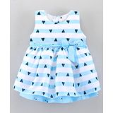 Little Kangaroos Sleeveless Frock Heart Print - Blue