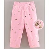 Little Kangaroos Full Length Leggings Floral Print - Pink