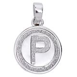 Silverwala 925 92.5 Sterling Silver Initial Letter Locket Pendant LETTER P - 2 g