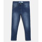 Tales & Stories Solid Light Faded Clean Look Slim Fit Ankle Length Jeans - Blue