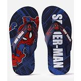 Kidsville Spiderman Print Flip Flops - Navy Blue