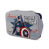 Jewel Disney Clip Fresh Big Stainless Steel Lunch Box Captain America - Grey