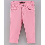 Vitamins Capri Length Solid Jeans - Pink