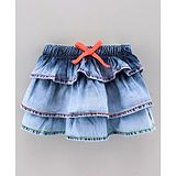 Vitamins Abive Knee Length Denim Skirt - Blue