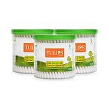 Tulips Biodegradable Cotton Buds Swabs Pack of 3 - 200 Pieces Each