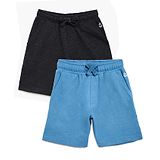 Campana Pack Of 2 Solid Shorts - Charcoal & French Blue