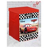 Disney By Kuber Fun Homes Disney Cars Non Woven Fabric Foldable Storage Box with Lid -Black Red