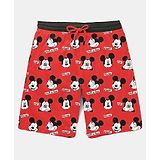 Bonkids Disney Mickey Mouse Emotions Print Shorts - Red