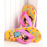 Dora Slip On Flip Flops  the Explorer Print - Light Yellow Pink