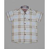 Actuel Half Sleeves Tartan Chequered Shirt - Blue