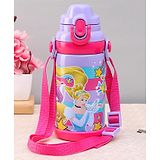 Disney Princess Stainless Steel Vacuum Sipper Bottle 600 ml - Pink & Purple