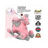 Dash Marshal 2 in 1 Ride on with Music & Backrest Support, Horse Rider- Big Size Panda Car-Pink