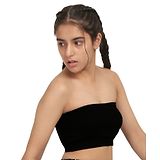 Dchica D'chica Solid Tube Bra For Teen Girls - Black