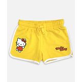 Kidsville Hello Kitty Placement Printed Shorts - Yellow