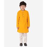 Tiny Bubs Full Sleeves Kurta Striped Kurta With Pajama - Yellow