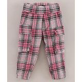 Vitamins Full Length Checked Trouser - Neon Pink