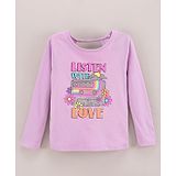 Vitamins Full Sleeves Top Text Print - Purple