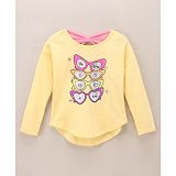 Vitamins Full Sleeves Top Sunglasses Print - Yellow