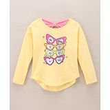 Vitamins Full Sleeves Top Sunglasses Print - Yellow