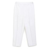 Tiber Taber Solid Cotton Trouser - White