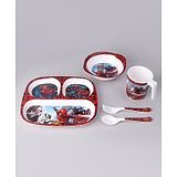 Marvel Spiderman 5 Pieces Kids Dinner Set - Multicolour