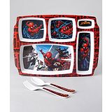 Spider Man Spiderman 5 Partiton Plate - Multicolour